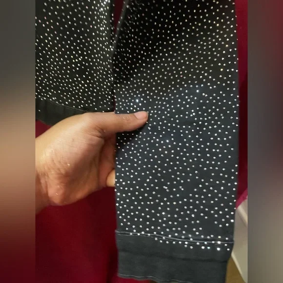 Women’s Black denim rhinestone jacket new #80 - Picture 1 of 5